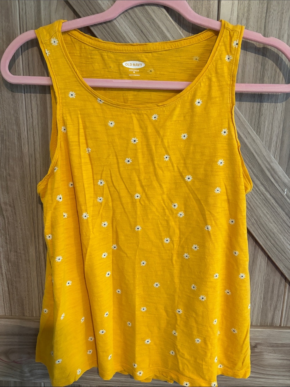 Old Navy Yellow Daisy Print Tank Top